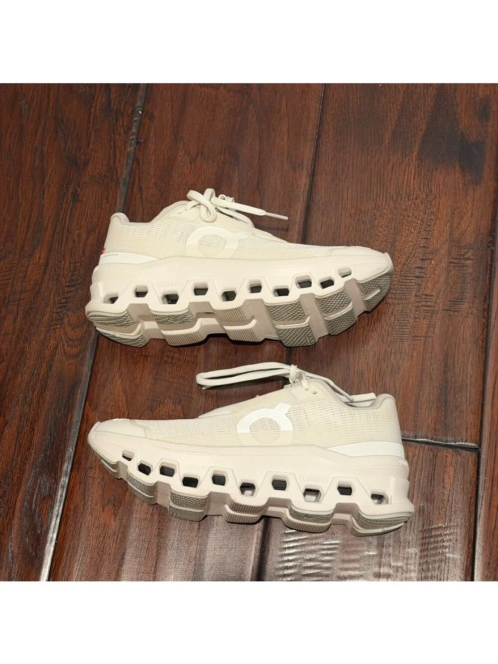 On Cloudmonster Void White Running Shoes Size 6.5 NWOT